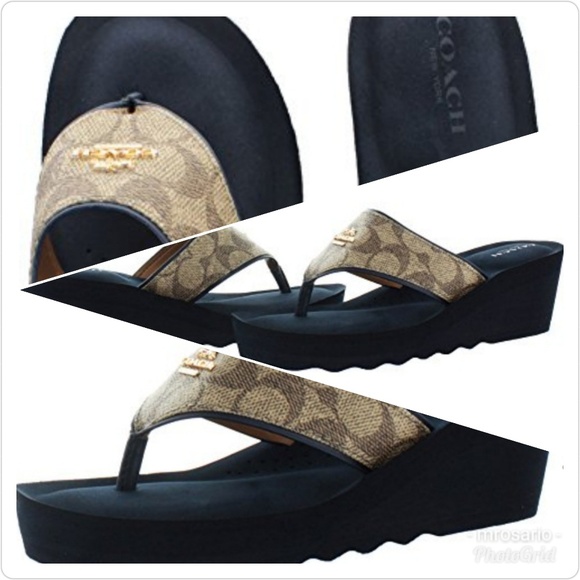 coach janice flip flops